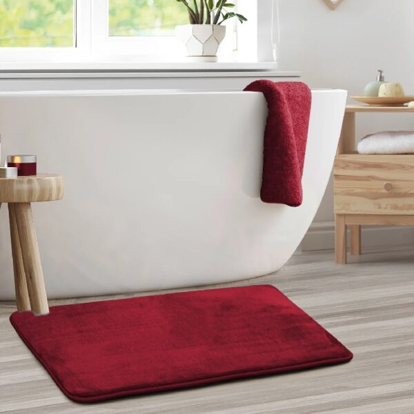 Nestl Set of 3 Absorbent Memory Foam Bath Mat Bathroom Rugs, Gray, Large 20