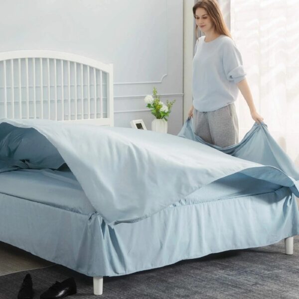 Dorm Bedding Twin Comforter Set - 5 Pieces Pintuck Bed in A Bag with Comforters, Sheets, Pillowcases & Shams