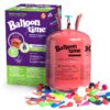 Balloon Time 9.5in Medium Helium Tank Kit with Colorful Latex Balloons, 8.9 cu ft, 30 Count