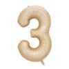 40 inch US Version verslarge digital aluminum foil balloon cream caramel color number 0-9 birthday party festival decoration