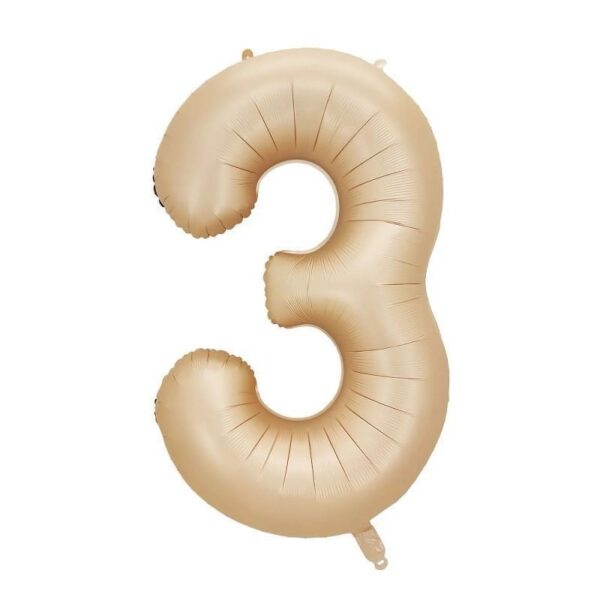40 inch US Version verslarge digital aluminum foil balloon cream caramel color number 0-9 birthday party festival decoration