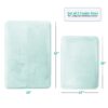 Nestl Set of 3 Absorbent Memory Foam Bath Mat Bathroom Rugs, Gray, Large 20