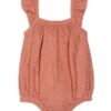 By Gerber Baby Girl Bubble Romper with Flutter Sleeves, Sizes 0/3 Months - 24 Months