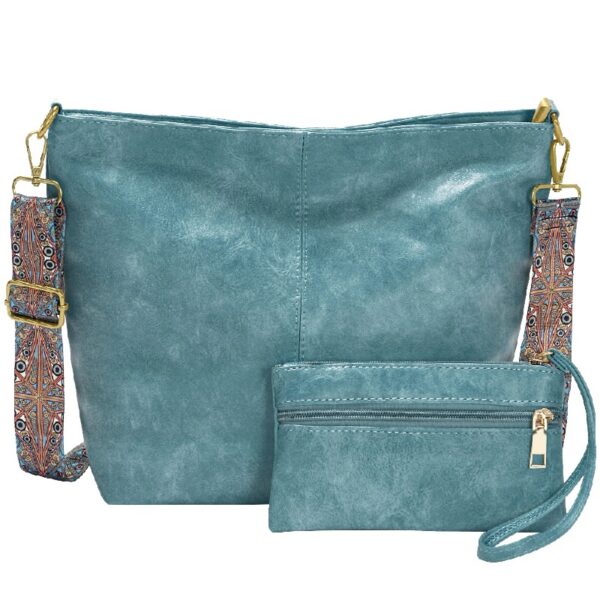 Hobo Bags for Women Crossbody Handbags Guitar Strap Shoulder Bucket Bag Vegan Leather Purse Trendy Boho Tote Purses