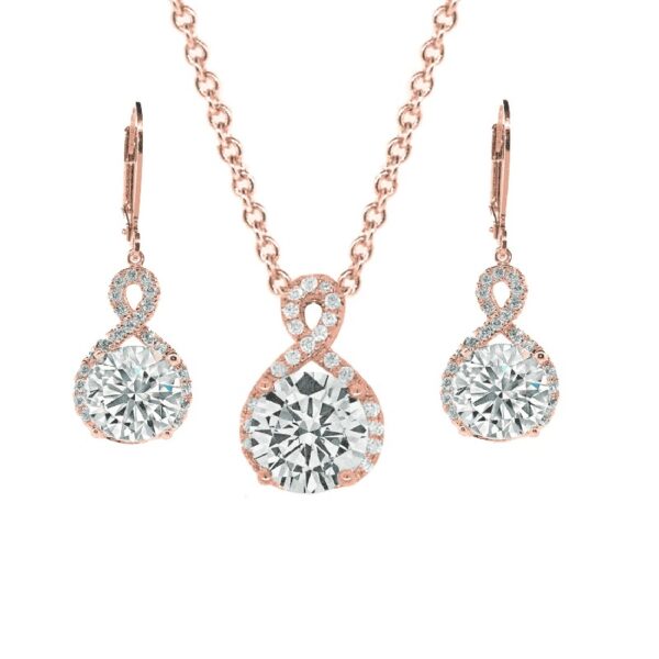 Cate & Chloe Alessandra 18k White Gold Plated Jewelry Set With Simulated Diamond Crystals for Women