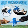 Dog Toys for Aggressive Chewers, Large Dog Toys to Keep Them Busy, Interactive Dog Toys, Squeaky Dog Toys, Tug of War Dog Toy, Crinkle Dog Toy (Blue Octopus)