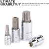 Master Torx Bit Socket and External Torx Socket Set, 60-Piece Set, S2 and Cr-V Steel E4-E24, T6-T70,TT6-TT70,TP8-TP60