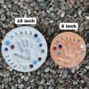 DIY Stepping Stone Kit with Color Pigment, Handprint Stepping Stone, Mother's Day Gift, Footprint Stepping Stone (8 Inch, Red)