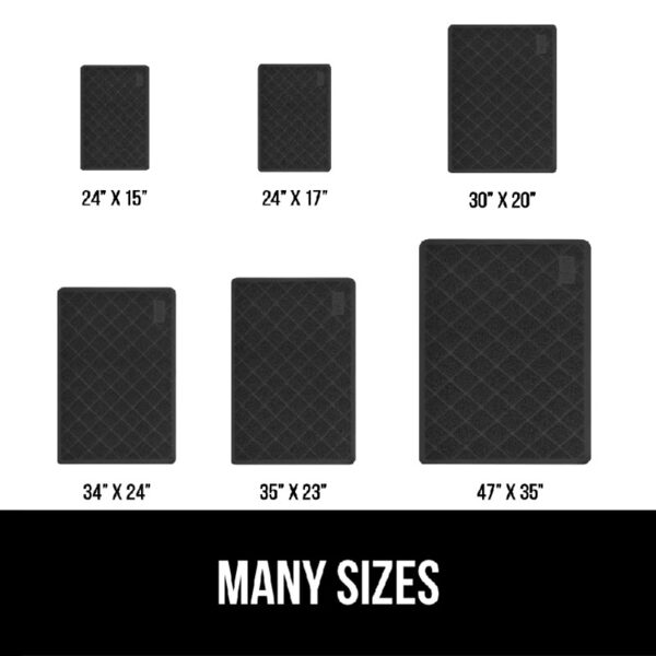 GRIP Cat Litter Box Mat, 35x23, Water Resistant Kitty Litter Trapping Mat, Textured Backing, Easy to Clean, Less Waste and Clean Floors, Kitten Supplies for Indoor Cats, Soft on Paws, Gray