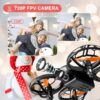 V8c Drone with 720P HD Camera for Adults and Children FPV Real-Time Video, 2 Modular Batteries and Storage Bag, Orange