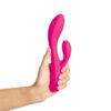 Dual Rabbit Vibrator, High-quality Silicone, Pink