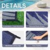 6'x9' Outdoor Rugs Patio Waterproof Outside Mat Reversible Plastic Camping Carpet,Black & Brown