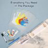 Family Handprint Kit with Light, Baby Hand and Footprint Kit, Family Gifts for New Parents, Adoption Gifts, New Mom Baby Shower Gifts for Boys & Girls ,DIY Wooden Craft Family Keepsake