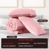 3 Pieces Bed in a Bag Comforter Set Duvet Insert,Reversible,Red/Black,Full Size Comforter Set-200GSM