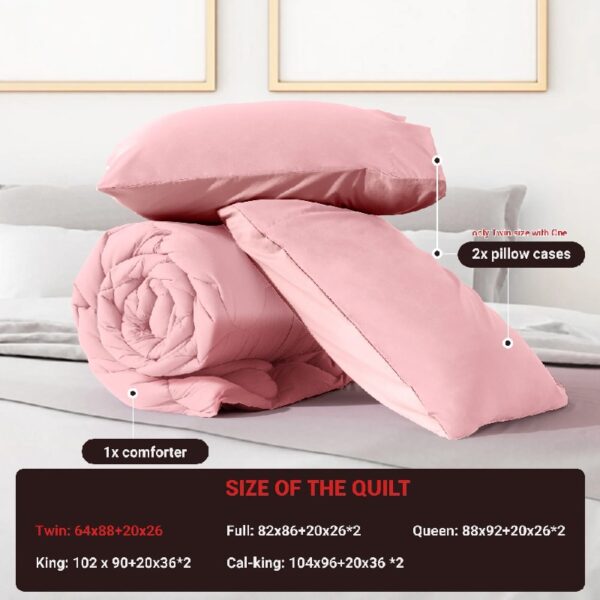 3 Pieces Bed in a Bag Comforter Set Duvet Insert,Reversible,Red/Black,Full Size Comforter Set-200GSM