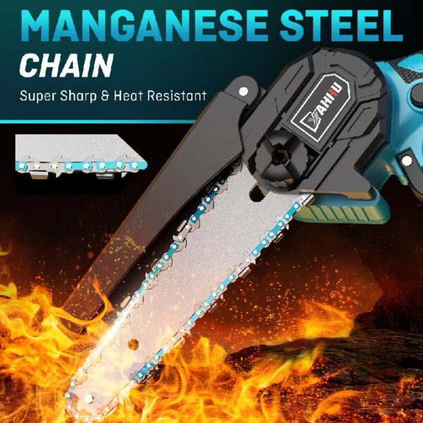 6 inch Mini Chainsaw, Portable Electric Cordless Chainsaw Set,Battery Powered,Small Handheld Chain Saws Pruning for Tree Branches
