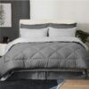 Light Purple Queen Comforter Set - 7 Pieces Reversible Queen Bed in a Bag, Queen Bed Set Light Purple and Grey with Comforters, Sheets, Pillowcases & Shams