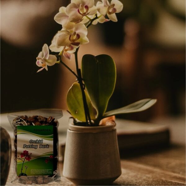 Orchid Barks Organic New Zealand Pine Bark for Orchids Bark Potting Mix Natural New Zealand Pinus Radiata Bark Medium Chips 8-15mm 4 quart Orchid Potting Bark