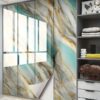 Light luxury imitation marble stickers for furniture renovation kitchen stove tabletop decoration high temperature resistance waterproof oil Peel And Stick wallpaper