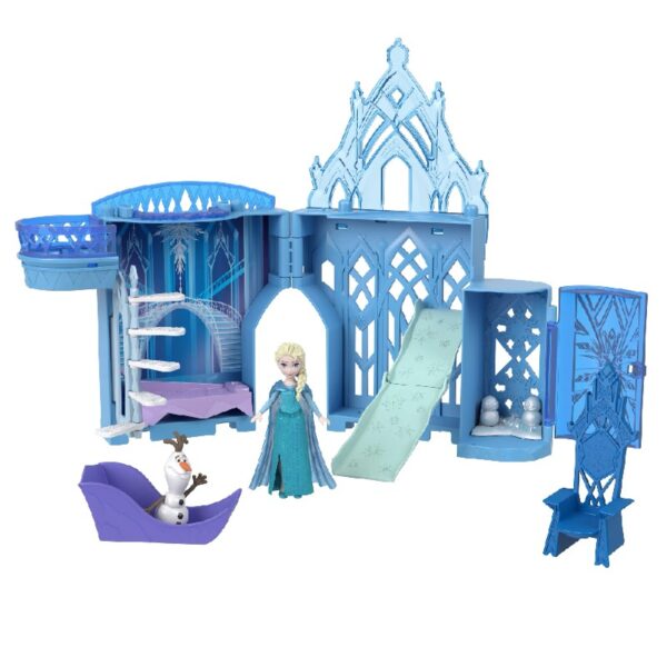 Storytime Stackers Princess Elsa's Ice Palace, Doll House Playset with Small Doll