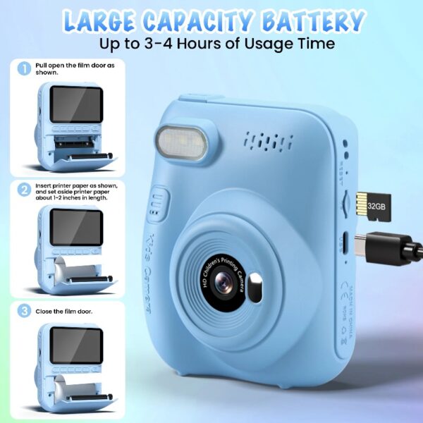 Instant Print Camera for Kids, 3.0