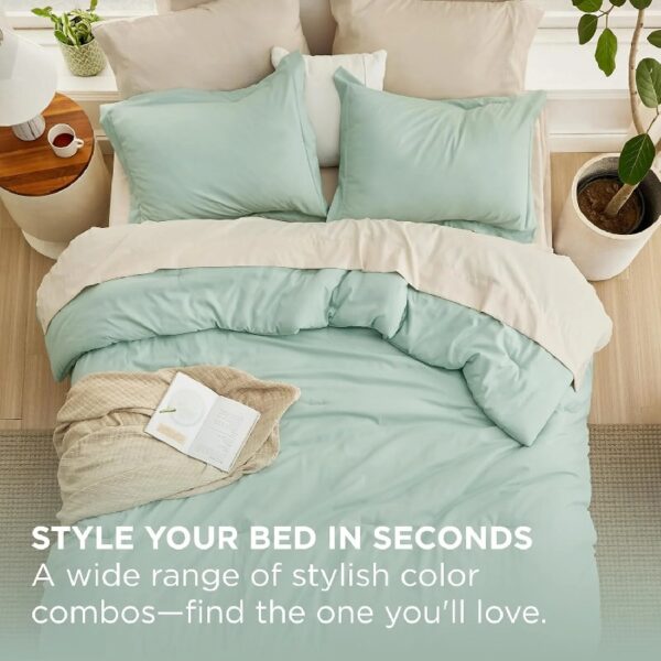 King Size Comforter Set Burnt Orange, 7 Pieces Lightweight King Bedding Sets Boho with Comforter, Sheets, Pillowcases & Shams