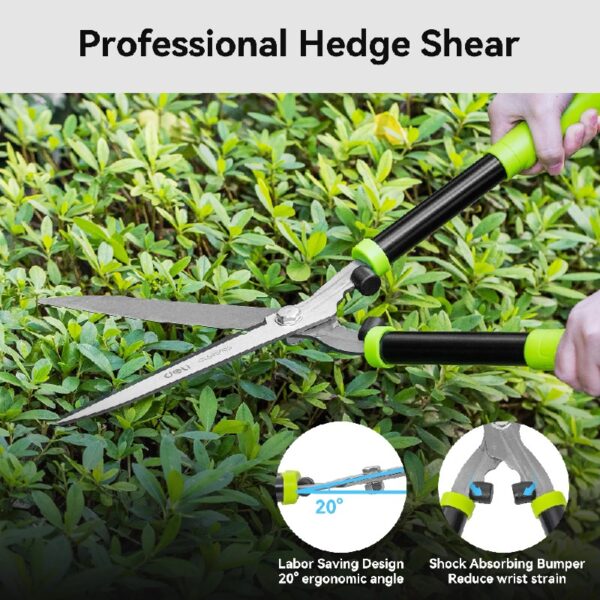 Loppers Hedge Clippers & Pruners Set, 3PCS Hedge Shears Garden Tools, Heavy Duty Tree & Shrub Care Kit for Yard, Lawn & Garden, Branch Cutter Tree Trimmer for Indoor  & Outdoor