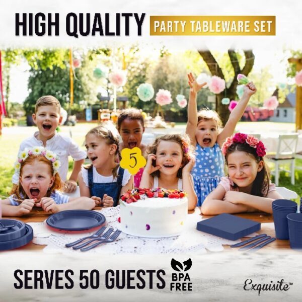 Exquisite 350 Piece Easter Plastic Disposable Party Plates & Dinnerware Combo Set
