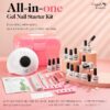 Candy Lover Gel Nail Polish Kit with UV LED Lamp, 12 Colors Cute Lady Gel Polish Starter Kit, All-in-One Quick Dry Soak Off Nail Gel Manicure Kit with DIY Tools Valentine Gift for Women