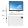 Android 14 Tablet 10.1 inch with Case, 3GB, 64GB, IPS Touch Screen, Quad-Core,1280x800 | Wi-Fi6 | 6000mAh | Google Certified(White)