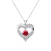 Forever March Birthstone 18k White Gold Plated Women's Necklace, Swarovski Crystals