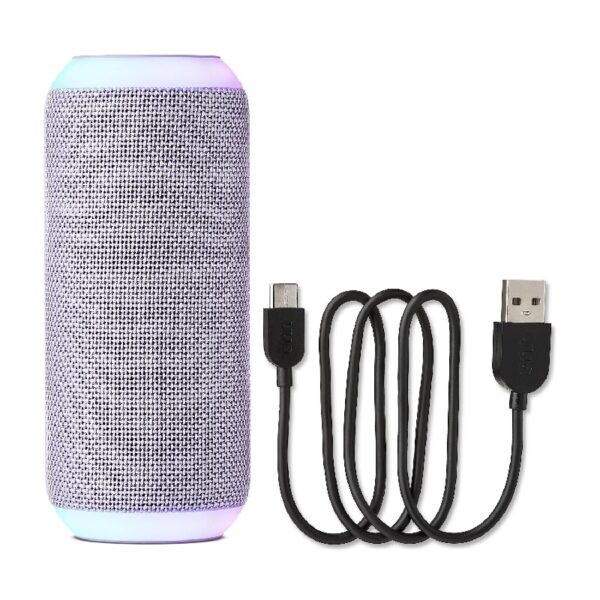 onn Medium Rugged Speaker with Bluetooth Wireless Technology and LED Lighting, Navy