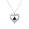 Forever March Birthstone 18k White Gold Plated Women's Necklace, Swarovski Crystals