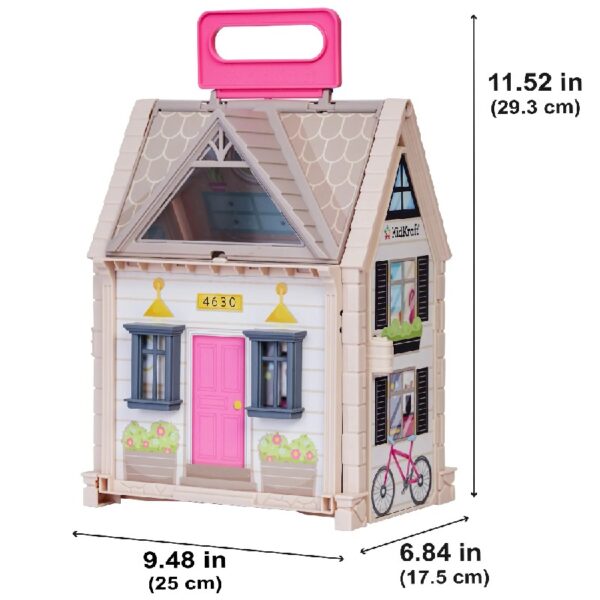 Tote-ables™ Portable Cottage Dollhouse with Doll Included, Storage, 30 Accessories