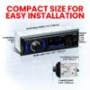 616UAB Car Stereo - Single Din, Bluetooth, No CD DVD Player, AM/FM Radio Receiver, MP3, USB, Aux-in