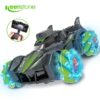 RC Stunt Car with Camera HD 1080P FPV  2.4Ghz Remote Control Car,Electric Carrier Vehicle Monster Spray Trucks for Kids Adults,Green