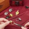 1box 100pcs 5 colors Metal Brad Fasteners with Pull Rings Mini Brad Paper Fasteners Crafts Decoration Accessories for Drawer