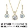 Cate & Chloe Alessandra 18k White Gold Plated Jewelry Set With Simulated Diamond Crystals for Women