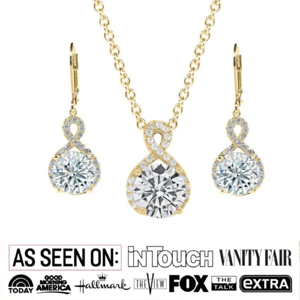 Cate & Chloe Alessandra 18k White Gold Plated Jewelry Set With Simulated Diamond Crystals for Women