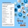 M&M'S It's A Boy Milk Chocolate Candy, Baby Shower or Gender Reveal Candy, 2lb Resealable Bulk Bag
