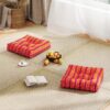 2 PCS 21'' x 21'' Patio Chair Seat Cushion Pads Indoor/Outdoor Turquoise