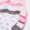 Cotton Long-Sleeve Bodysuits, 5-Pack, Newborn- 24 Months