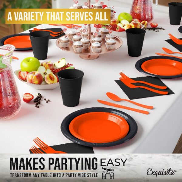 Exquisite 350 Piece Easter Plastic Disposable Party Plates & Dinnerware Combo Set