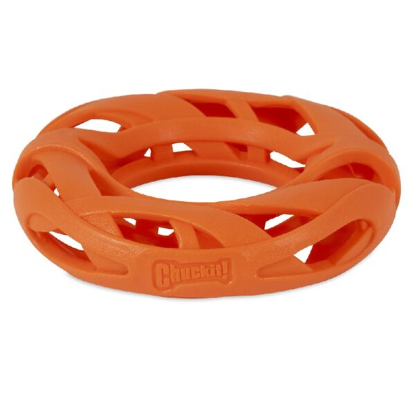 Air Fetch Wheel Durable Rubber Frisbee Disc Dog Toy, Orange, 8