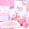 Spa Gift Baskets for Women, 10 Pcs Cherry Blossom Bath and Body Sets, Luxury Birthday Day Body Care Gift Sets for Her