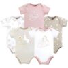 Short Sleeve Bodysuits, 5-Pack, Newborn- 24 Months