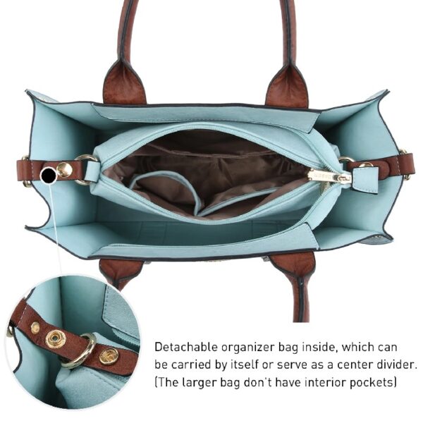 2b8d1c95acd146efad09b32d01785863 Women's 3Pcs Purse Handbag Shoulder Bag Tote Satchel Hobo Bag Briefcase Work Bag for Ladies