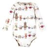 Cotton Long-Sleeve Bodysuits, 5-Pack, Newborn- 24 Months