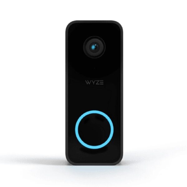 Video Doorbell v2, Wired, 2k Video, Two-Way Audio, Color Night Vision, Works with Chime and IP65 Weather Resistant, Compatible with Smart Assistants, Black