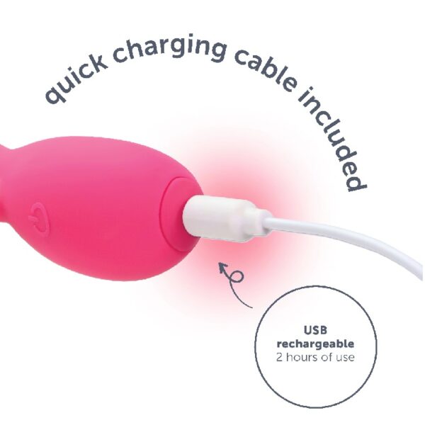 Dual Rabbit Vibrator, High-quality Silicone, Pink